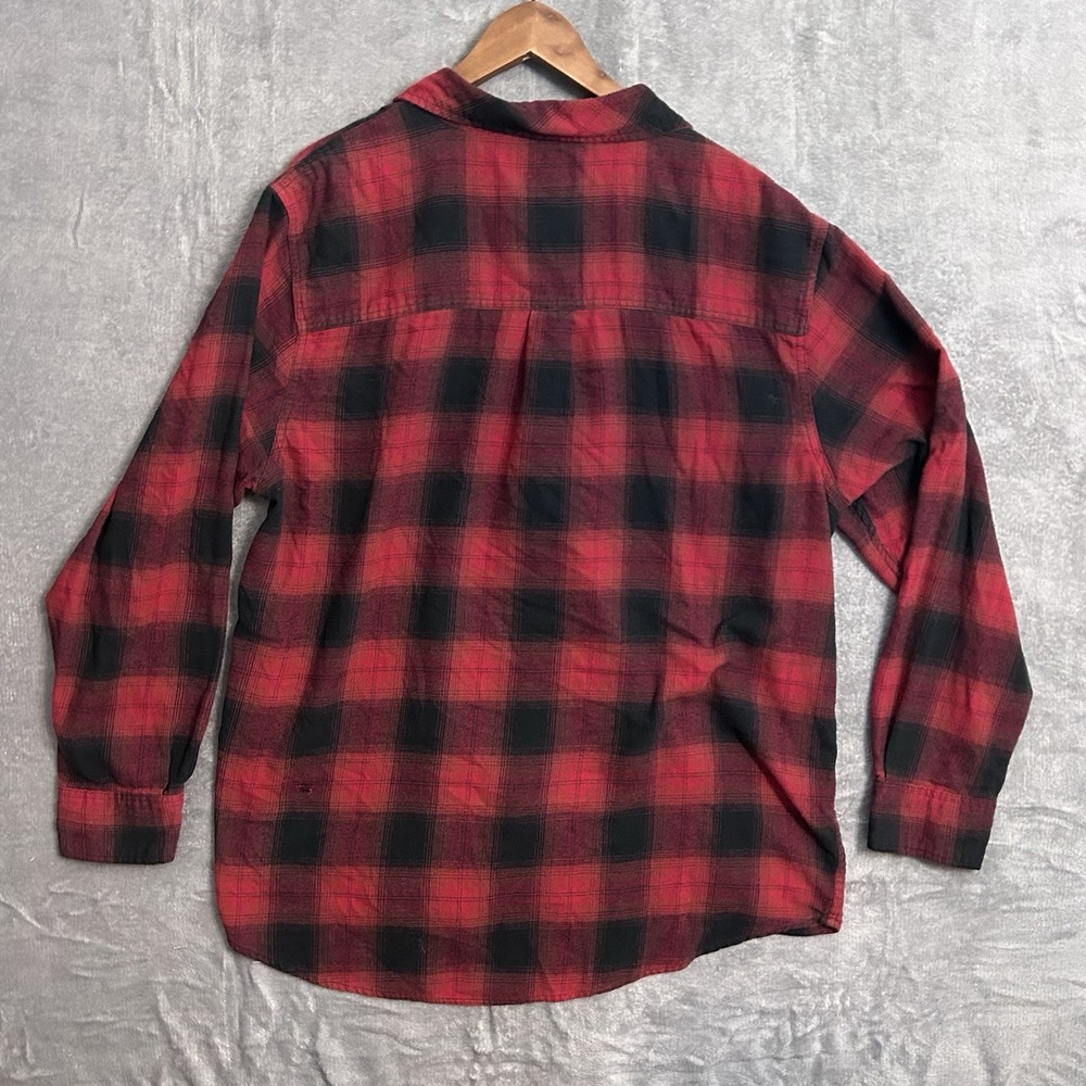 Field & Stream Men's XL Buffalo Plaid Flannel Shirt Red Black Button Up - Picture 2 of 9